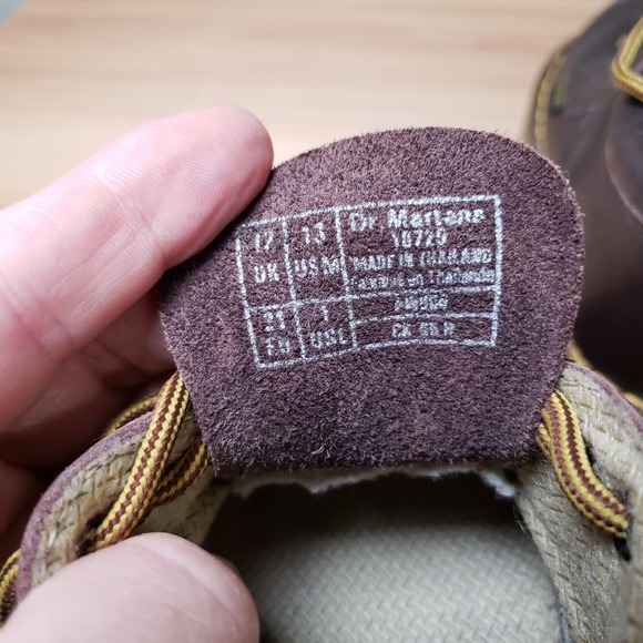 Dr. Martens Kids 13 Lace Up Leather Oxford Shoes Dark Brown Classic Academia‎ - Picture 8 of 9